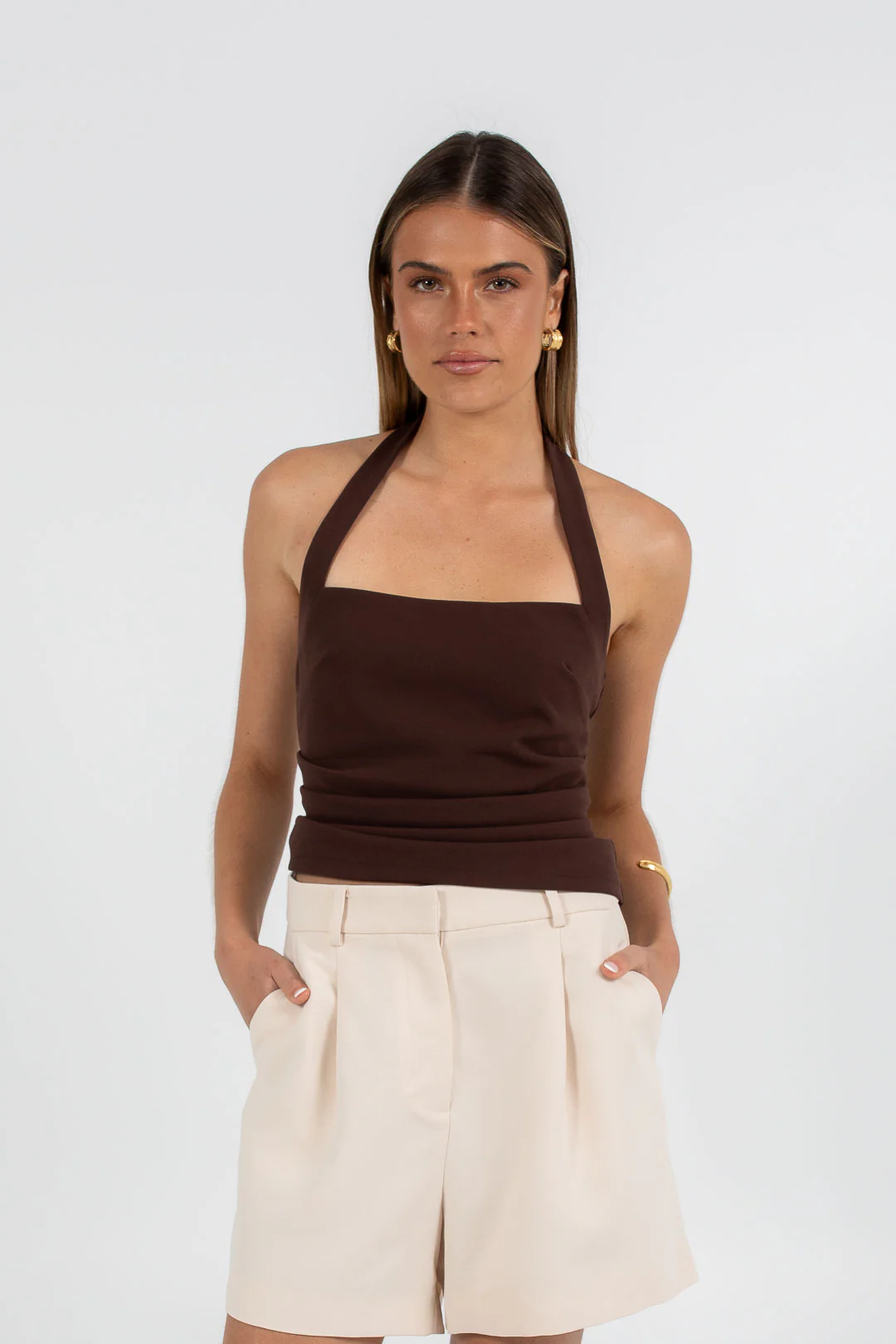 Rilee Halter Top Chocolate - Image 6