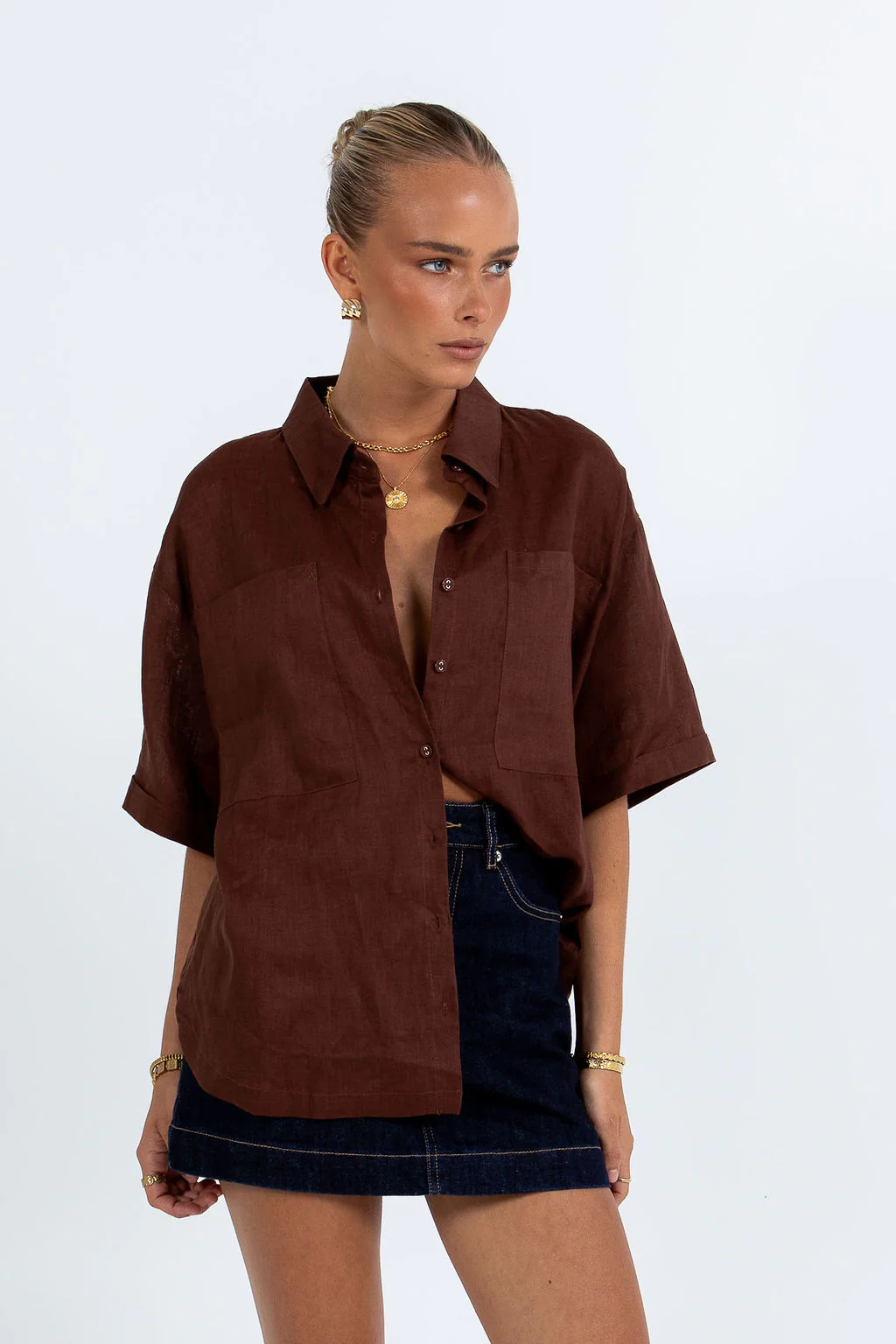 Santal Linen Shirt Chocolate - Image 5