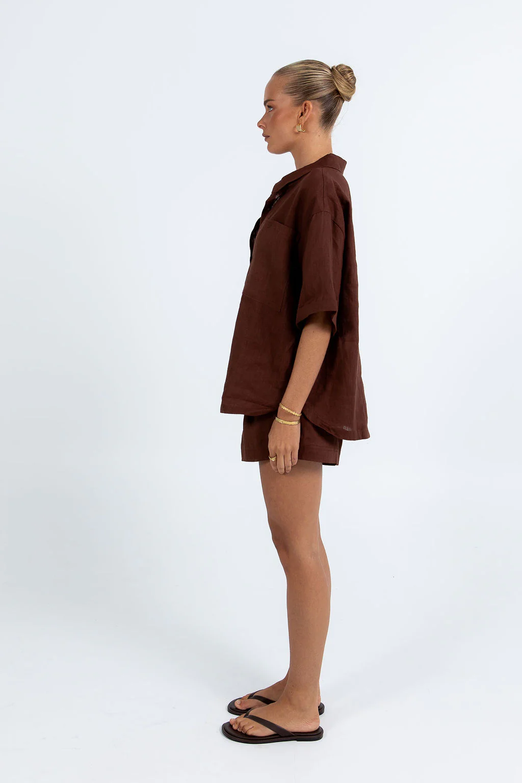 Santal Linen Shirt Chocolate - Image 8
