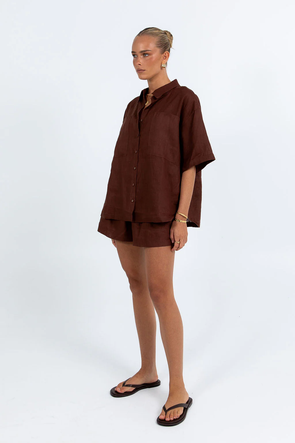 Santal Linen Shirt Chocolate - Image 9