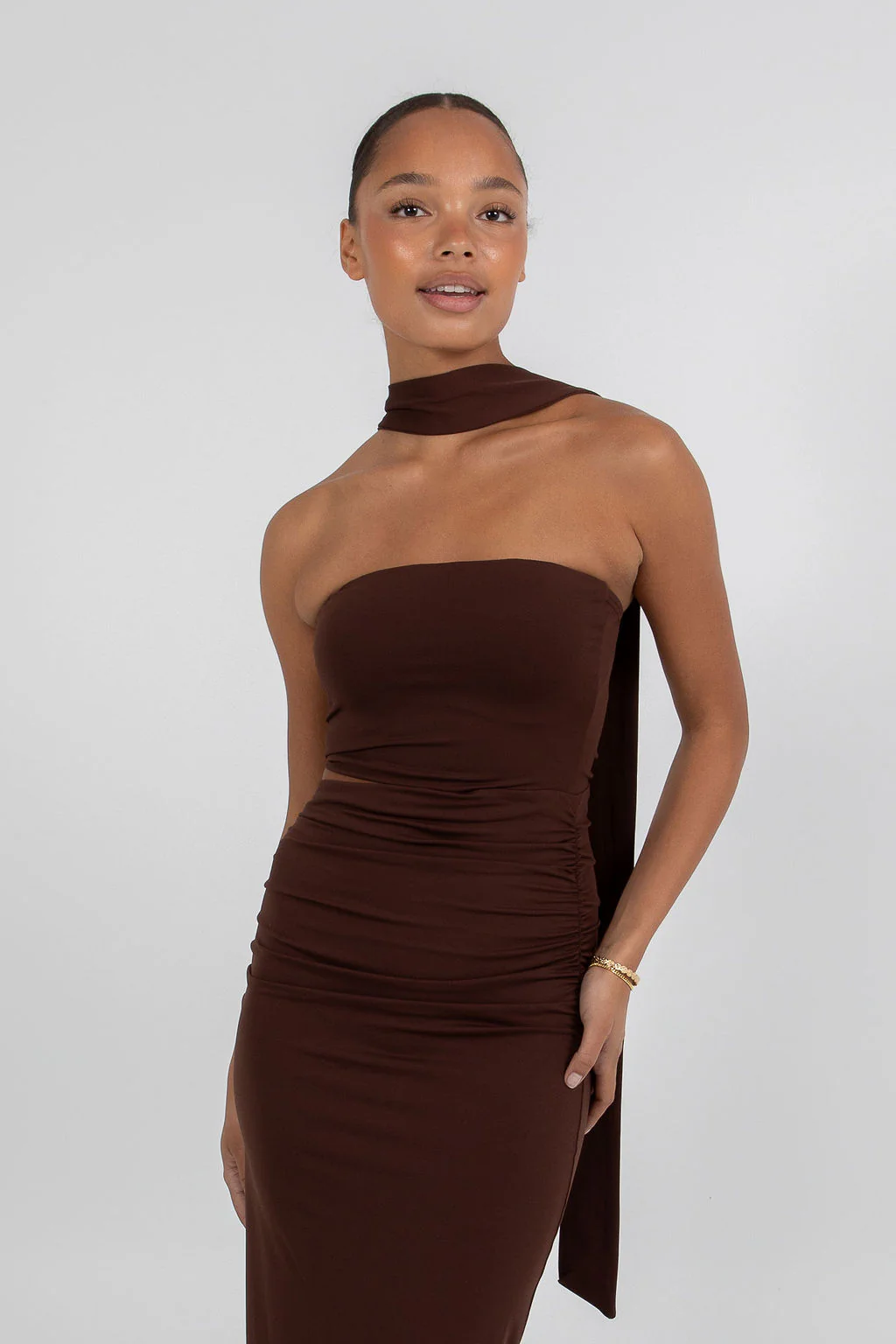 Urja Maxi Dress Chocolate - Image 4