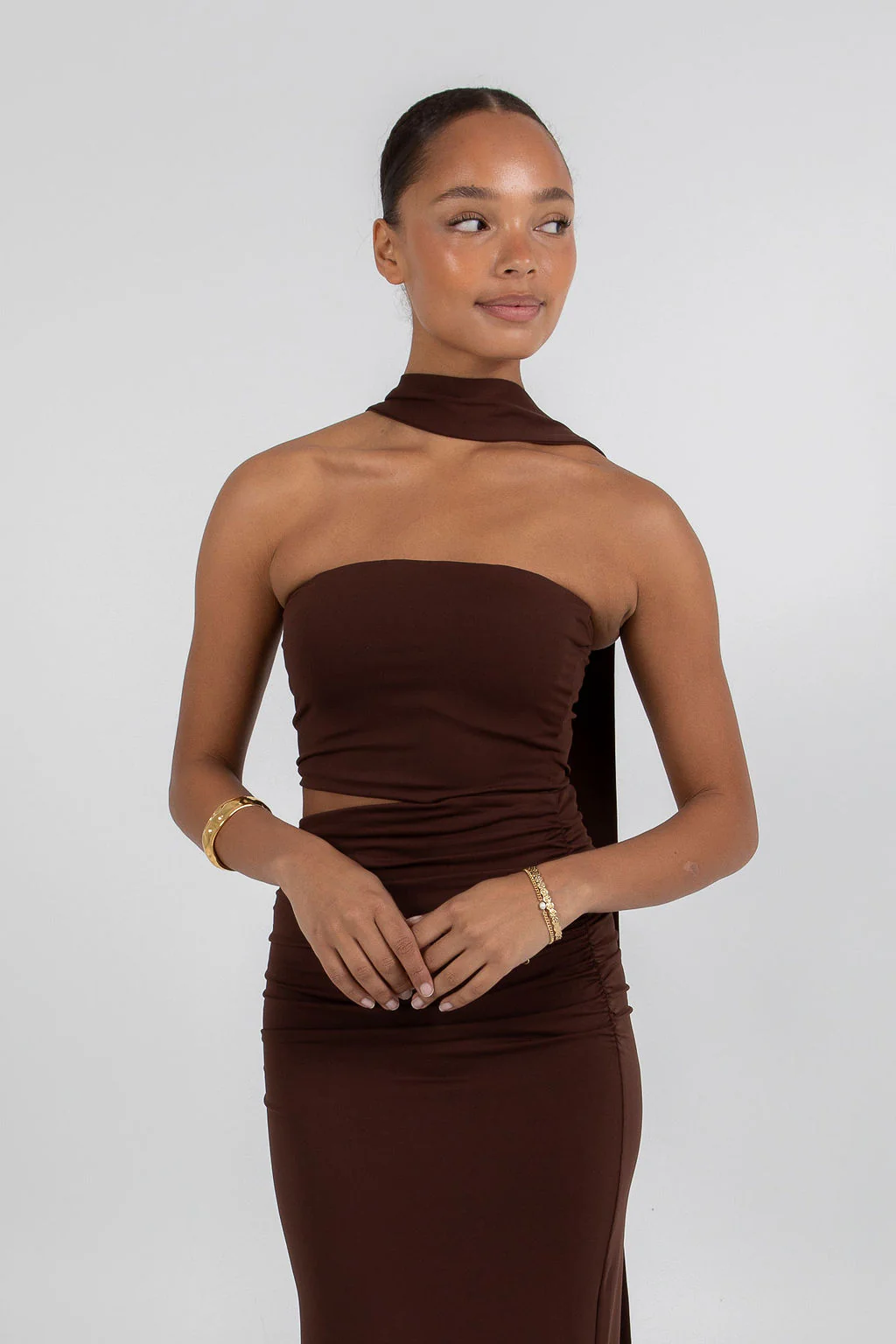 Urja Maxi Dress Chocolate - Image 6