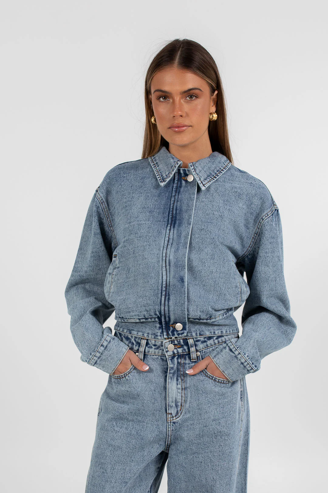 Vue Denim Jacket Dark Mineral Wash - Image 15