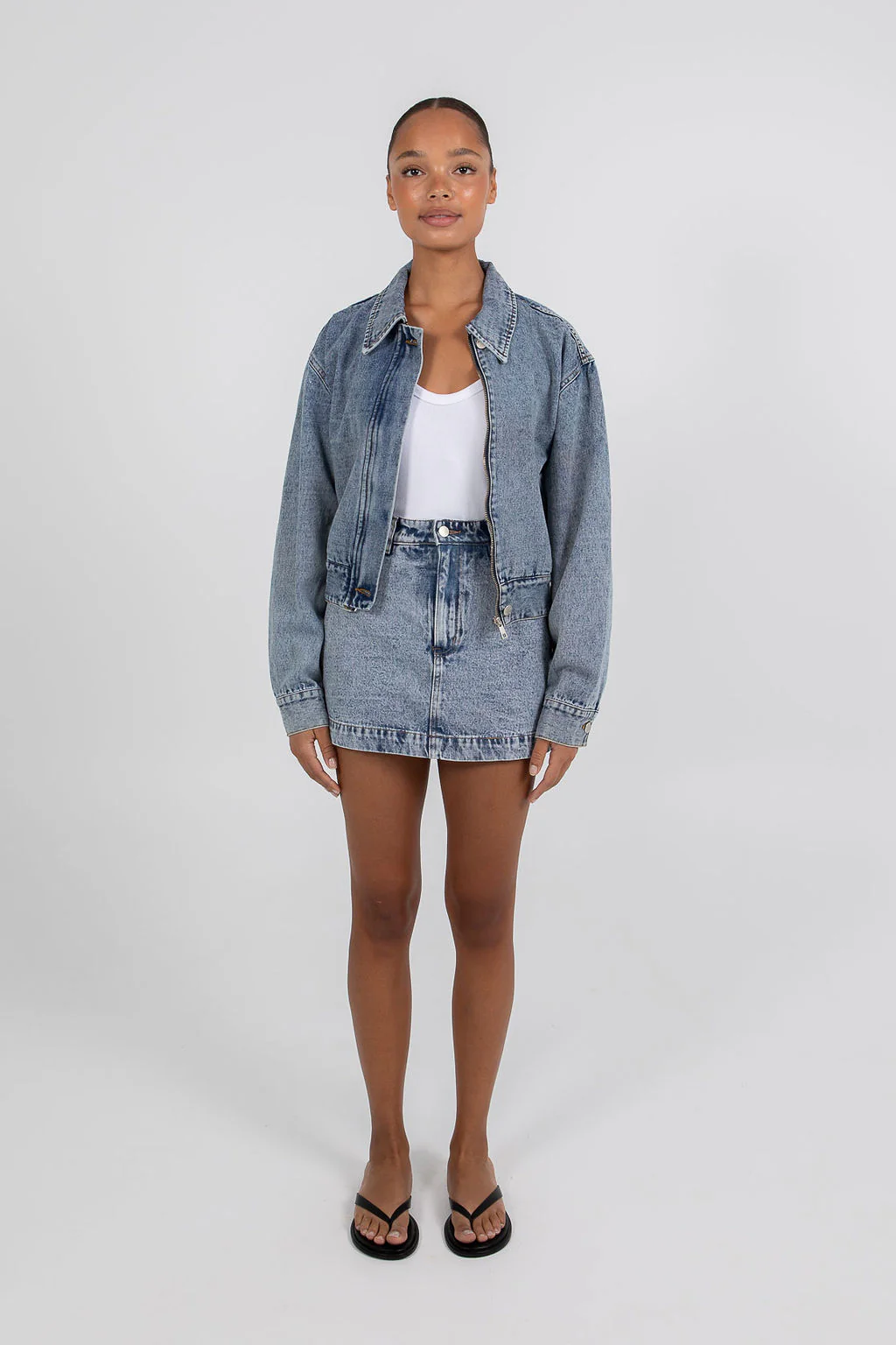 Vue Denim Jacket Dark Mineral Wash - Image 3