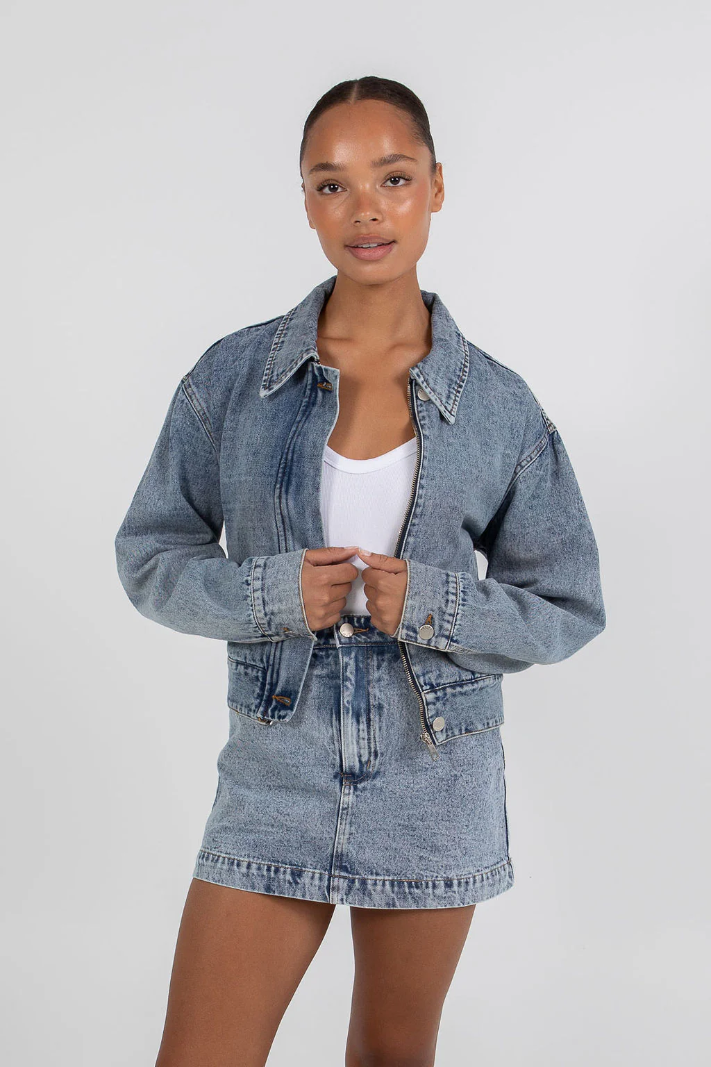 Vue Denim Jacket Dark Mineral Wash - Image 7