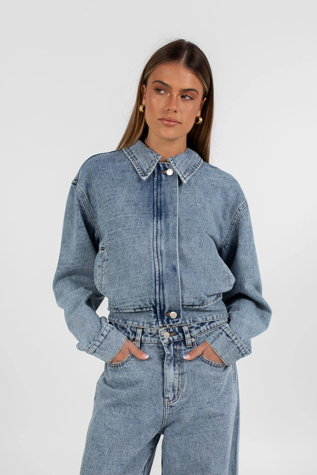 Vue Denim Jacket Dark Mineral Wash - Image 9