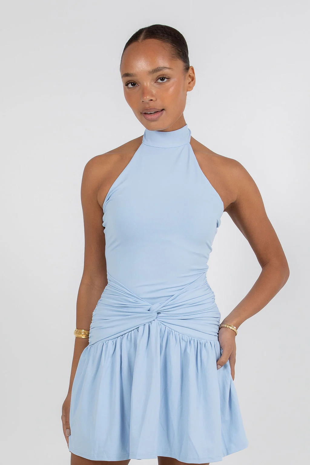 Xena Mini Dress Baby Blue - Image 10