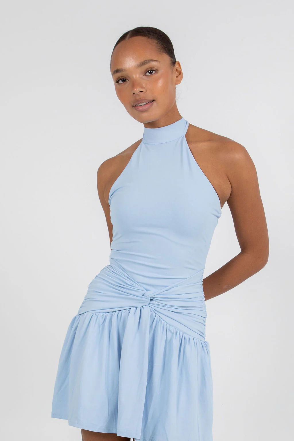 Xena Mini Dress Baby Blue - Image 3
