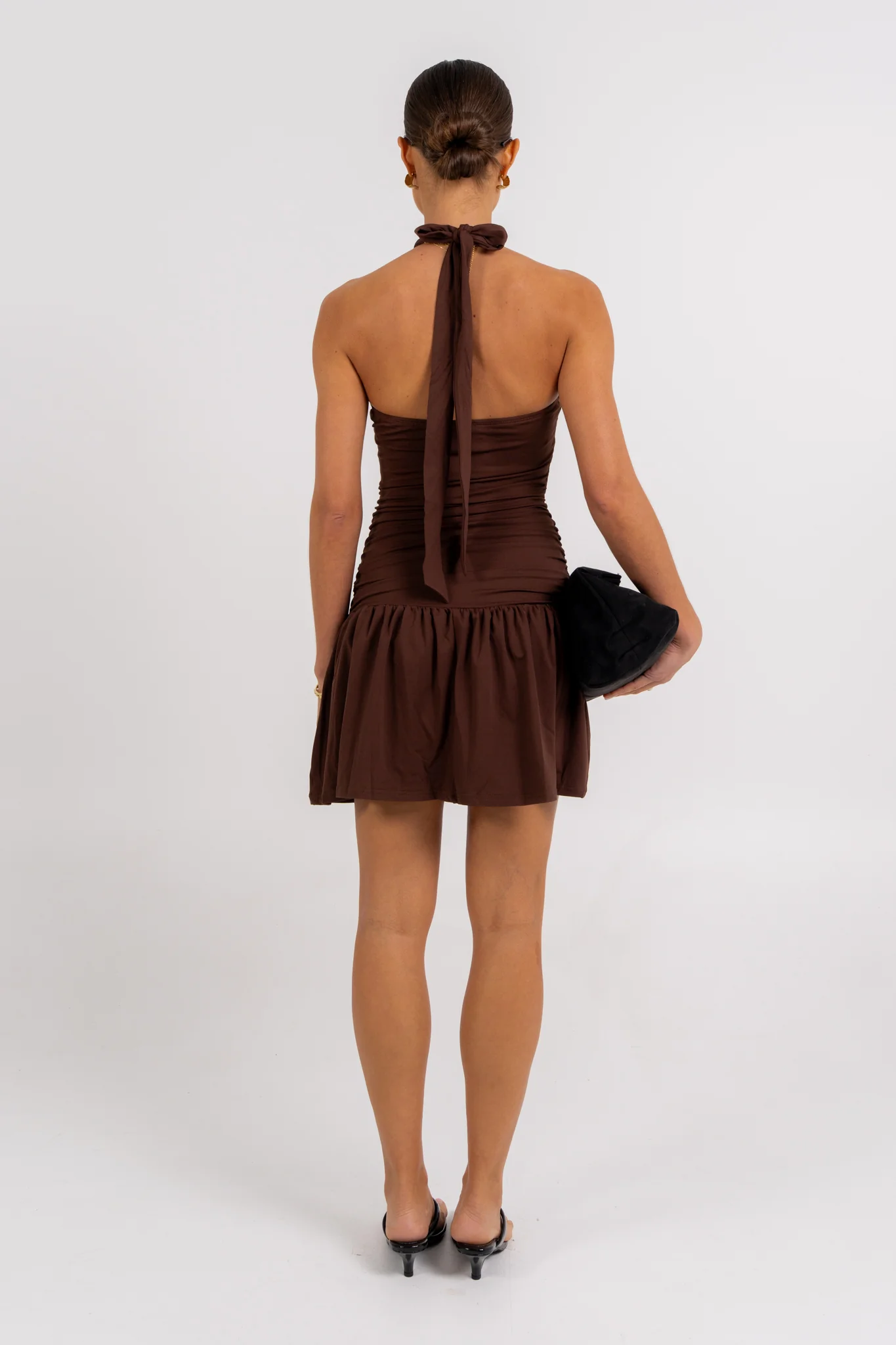 Xena Mini Dress Chocolate - Image 4