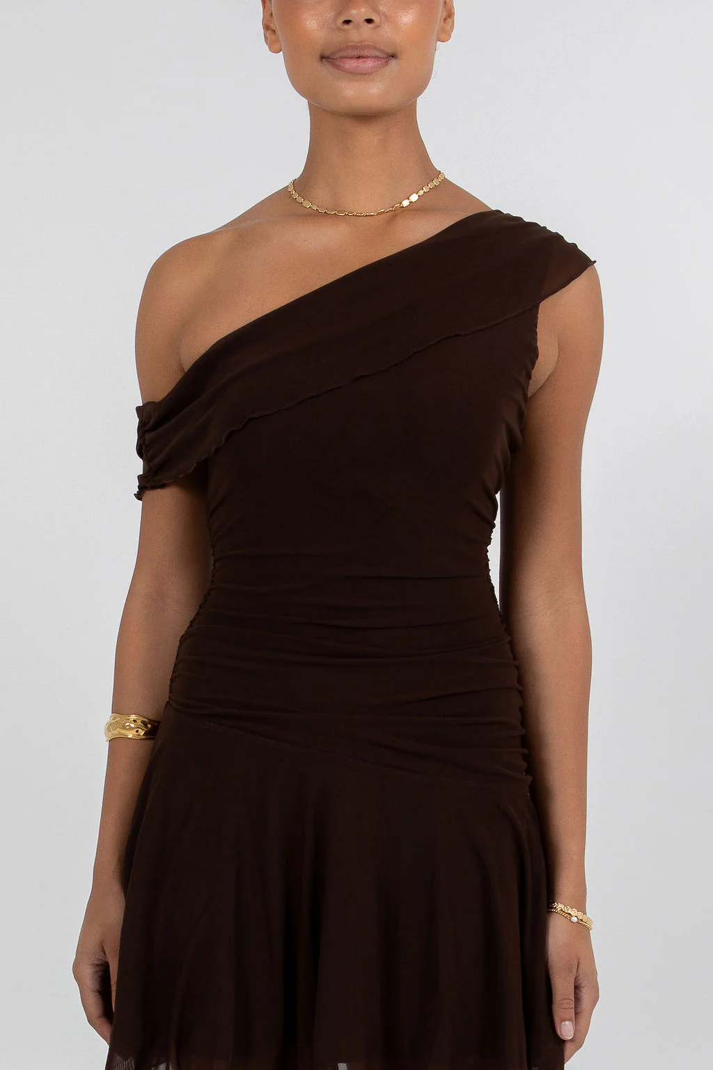 Xola Mini Dress Dark Chocolate - Image 4