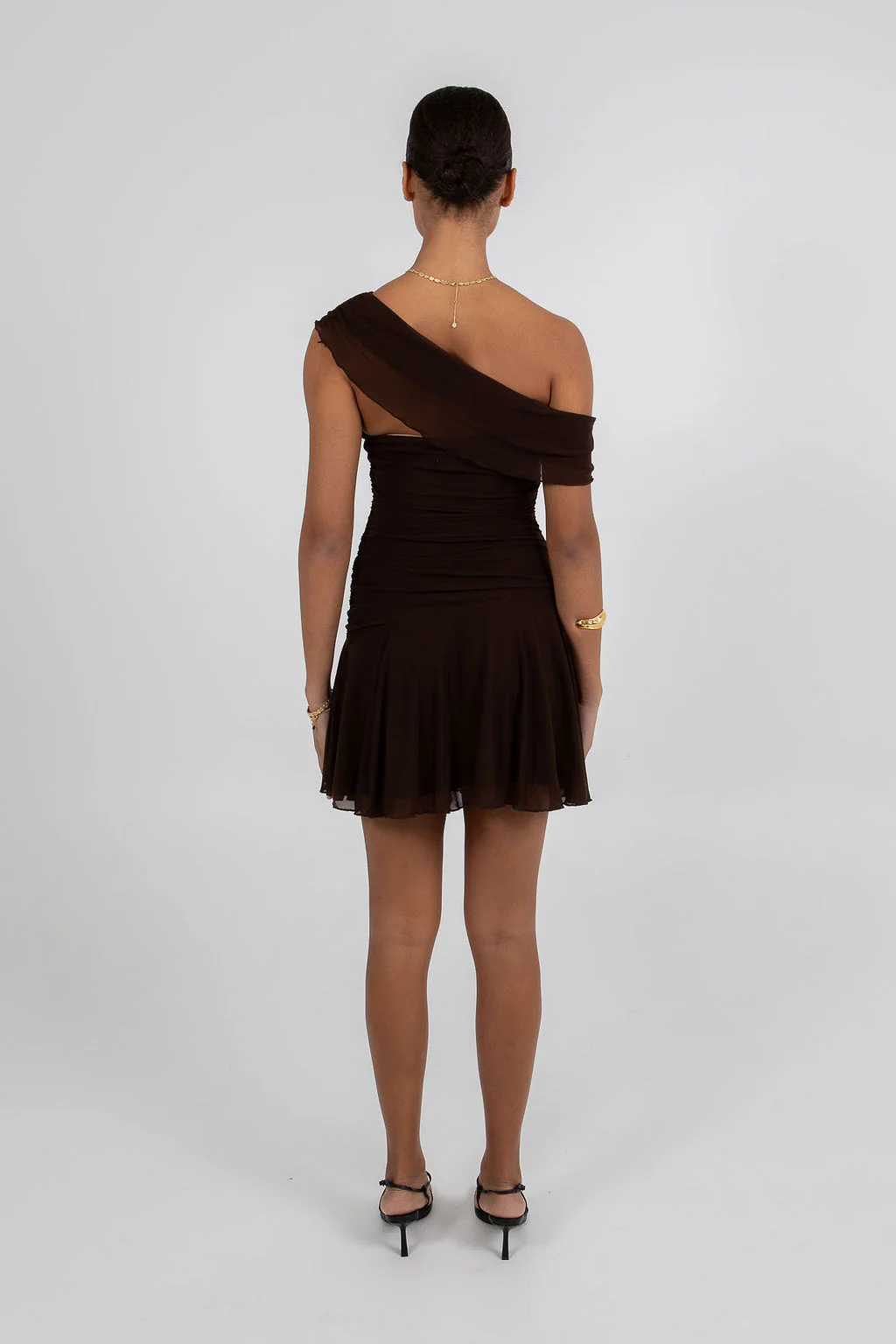 Xola Mini Dress Dark Chocolate - Image 5