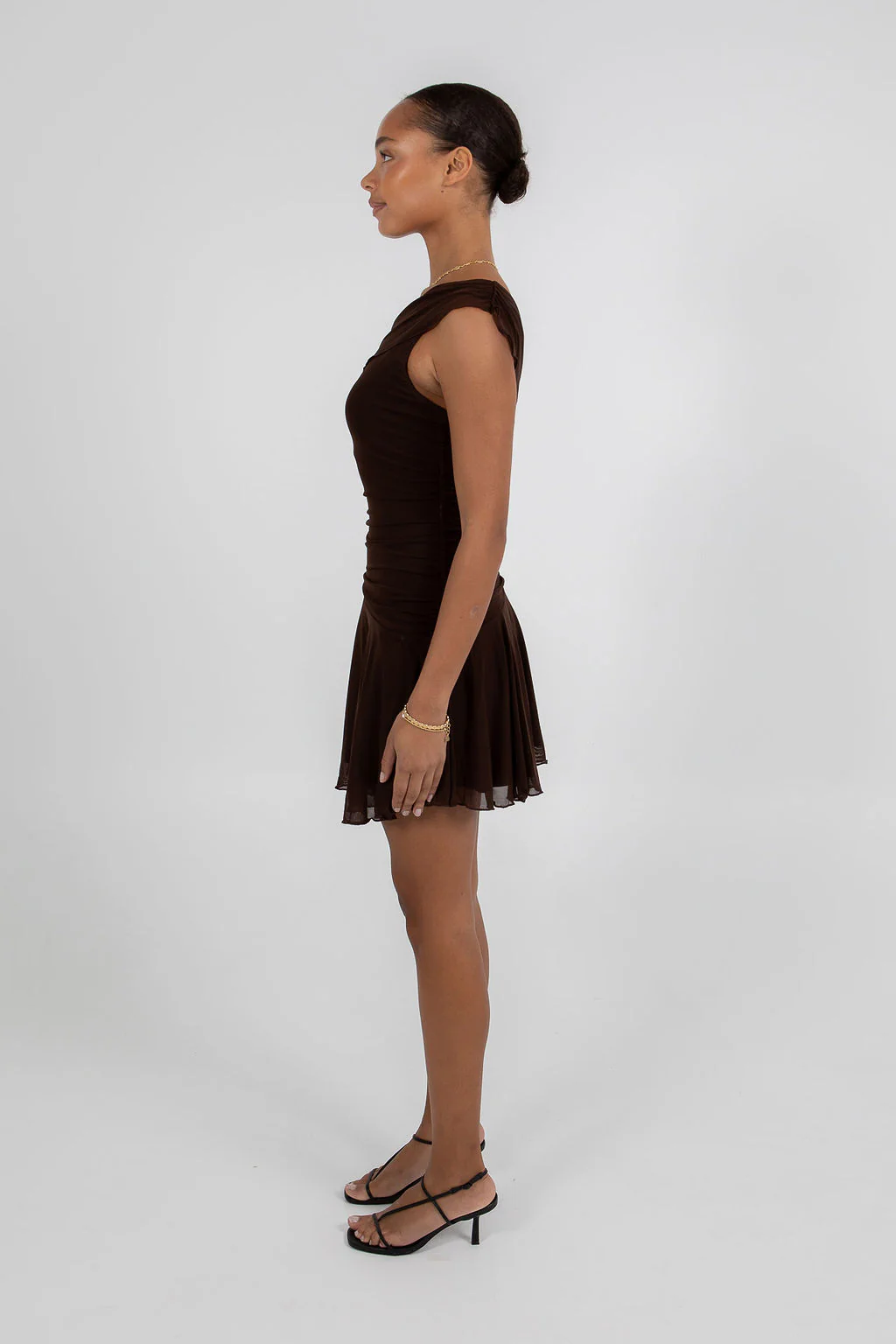 Xola Mini Dress Dark Chocolate - Image 8