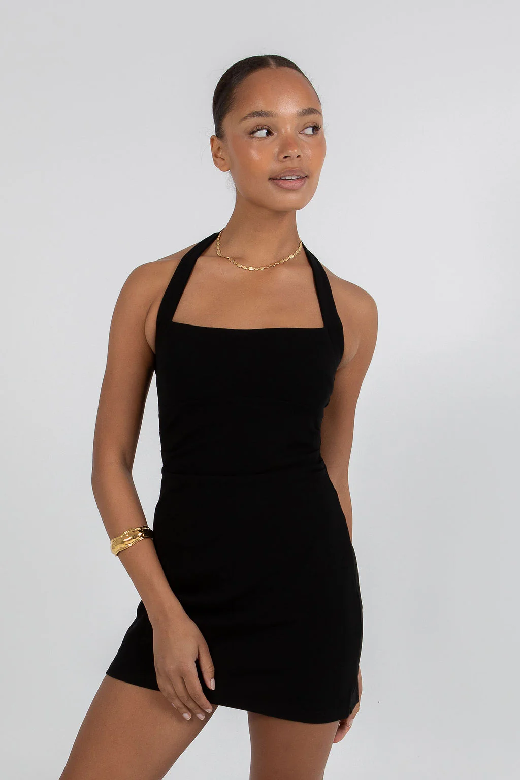 Xylah Mini Dress Black - Image 3