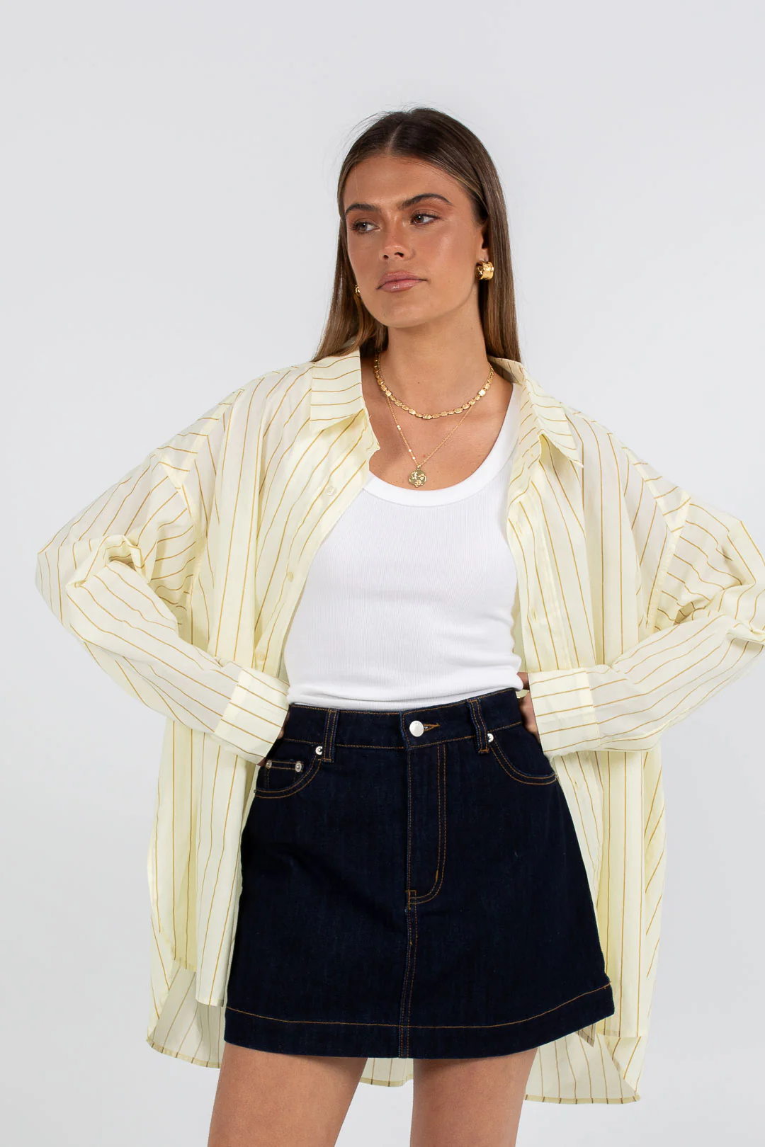 Dilyn Shirt Lemon Stripe - Image 5