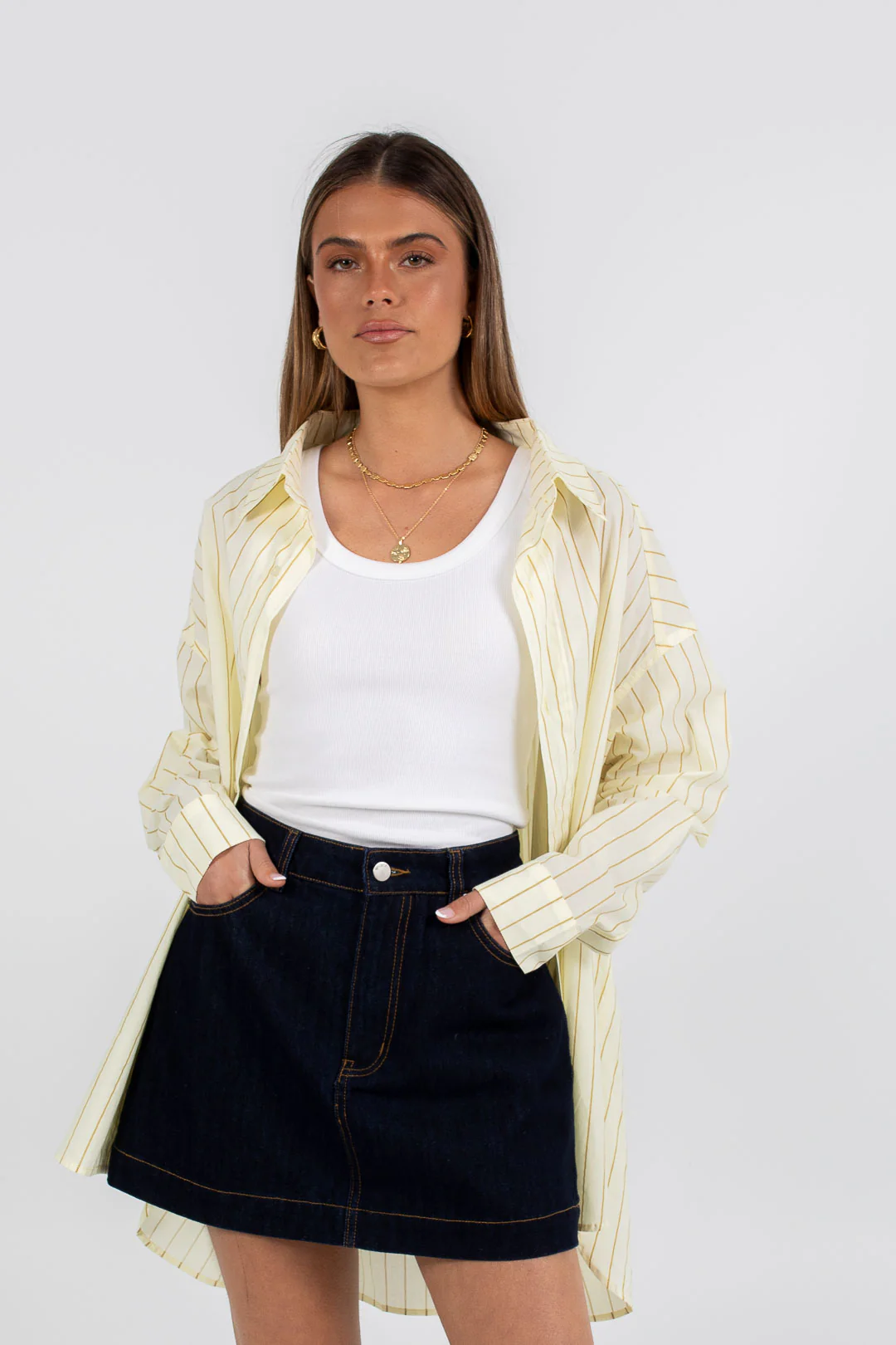 Dilyn Shirt Lemon Stripe - Image 6