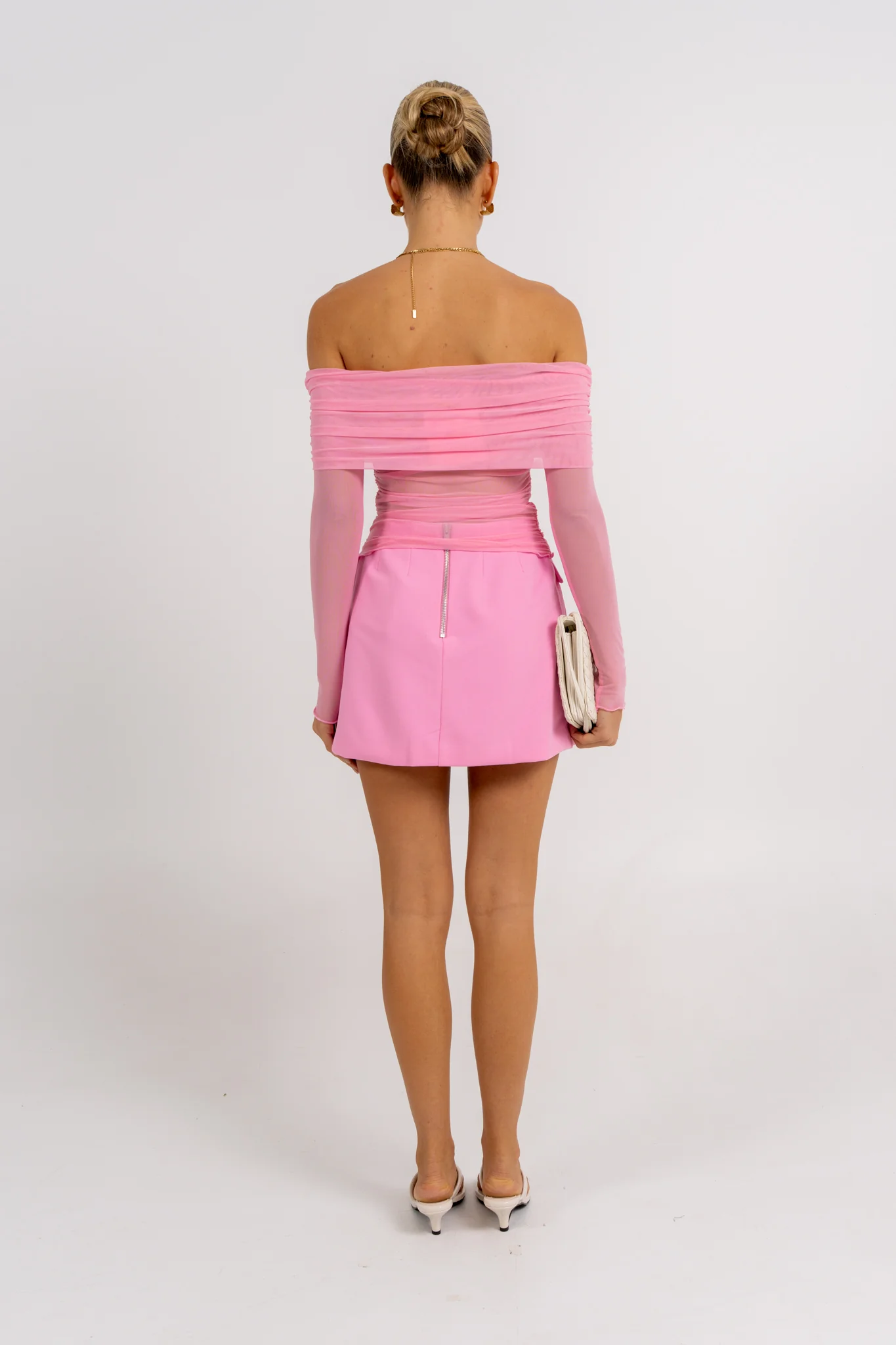 Plyrie Off-the-shoulder Top Pink - Image 3