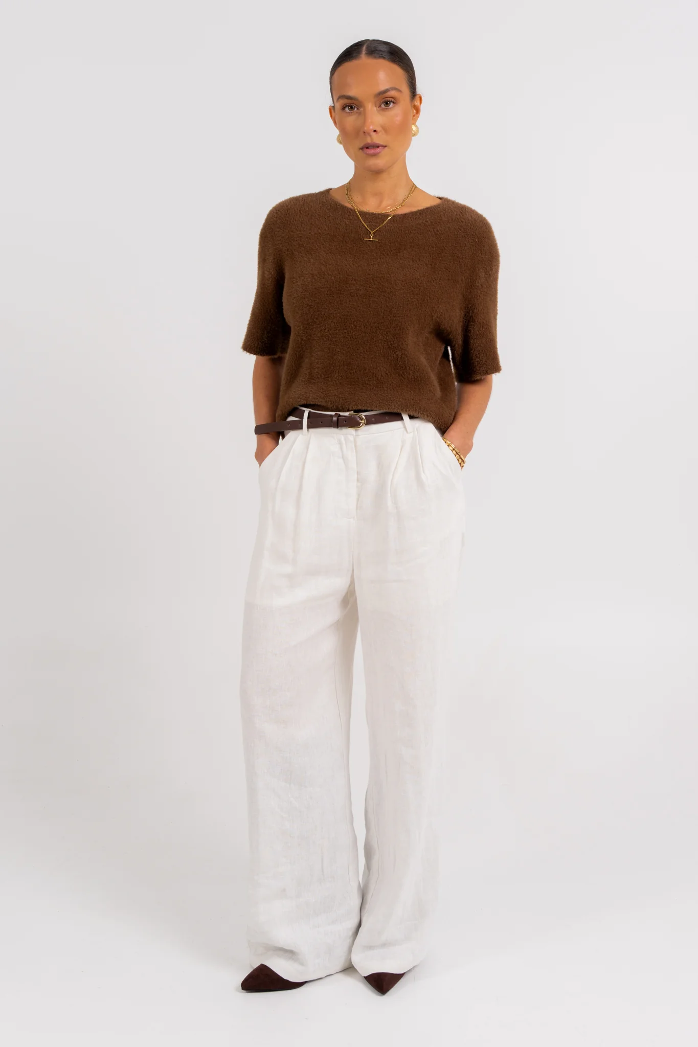 Vivien Linen Pant White - Image 4