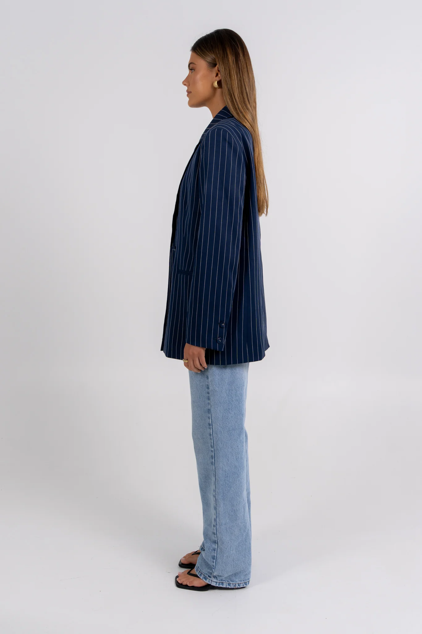 Quade Blazer Navy Pinstripe - Image 9