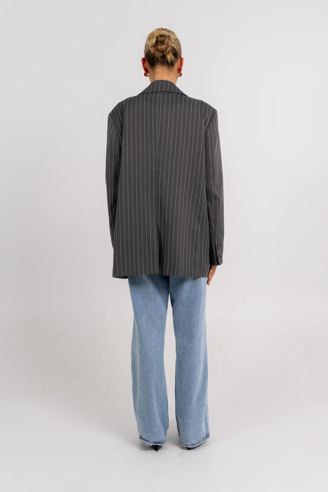 Quade Blazer Charcoal Pinstripe - Image 10