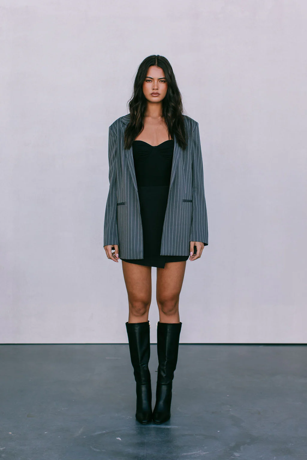 Quade Blazer Charcoal Pinstripe - Image 15