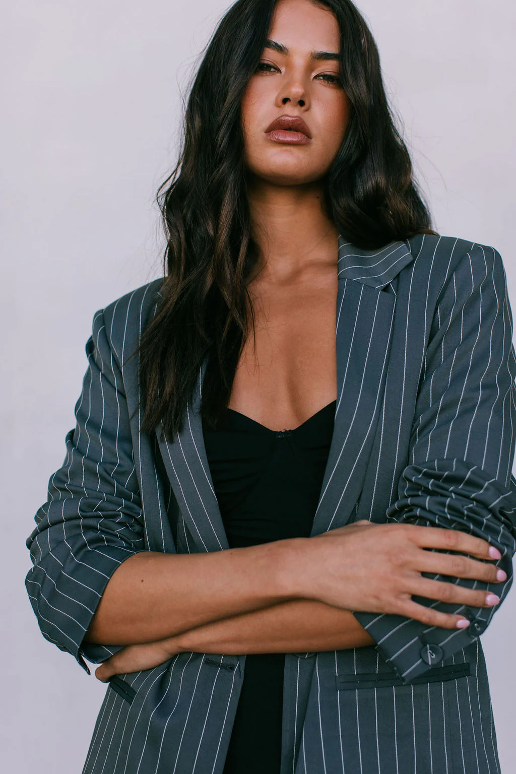 Quade Blazer Charcoal Pinstripe - Image 16