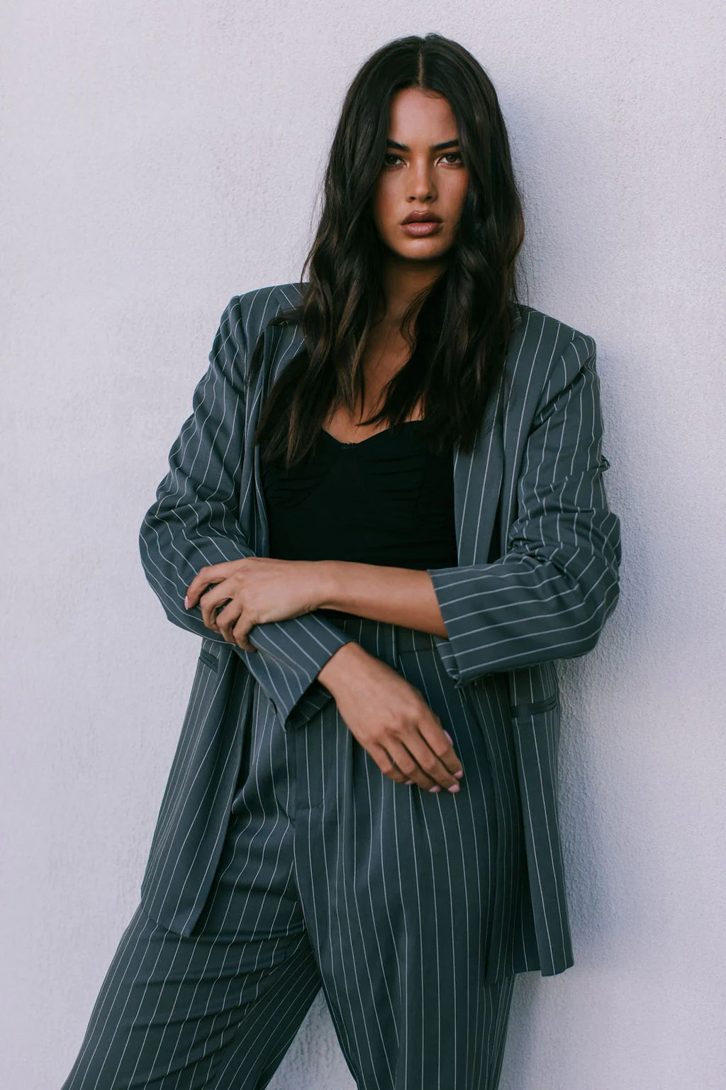 Quade Blazer Charcoal Pinstripe - Image 18