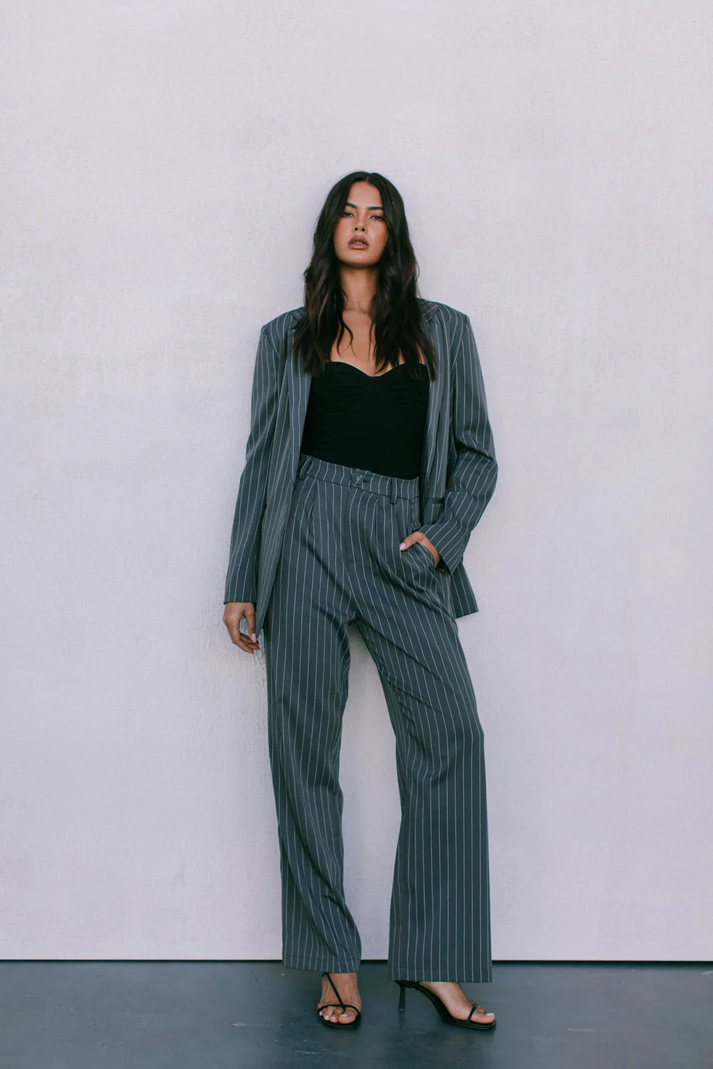 Quade Blazer Charcoal Pinstripe - Image 19