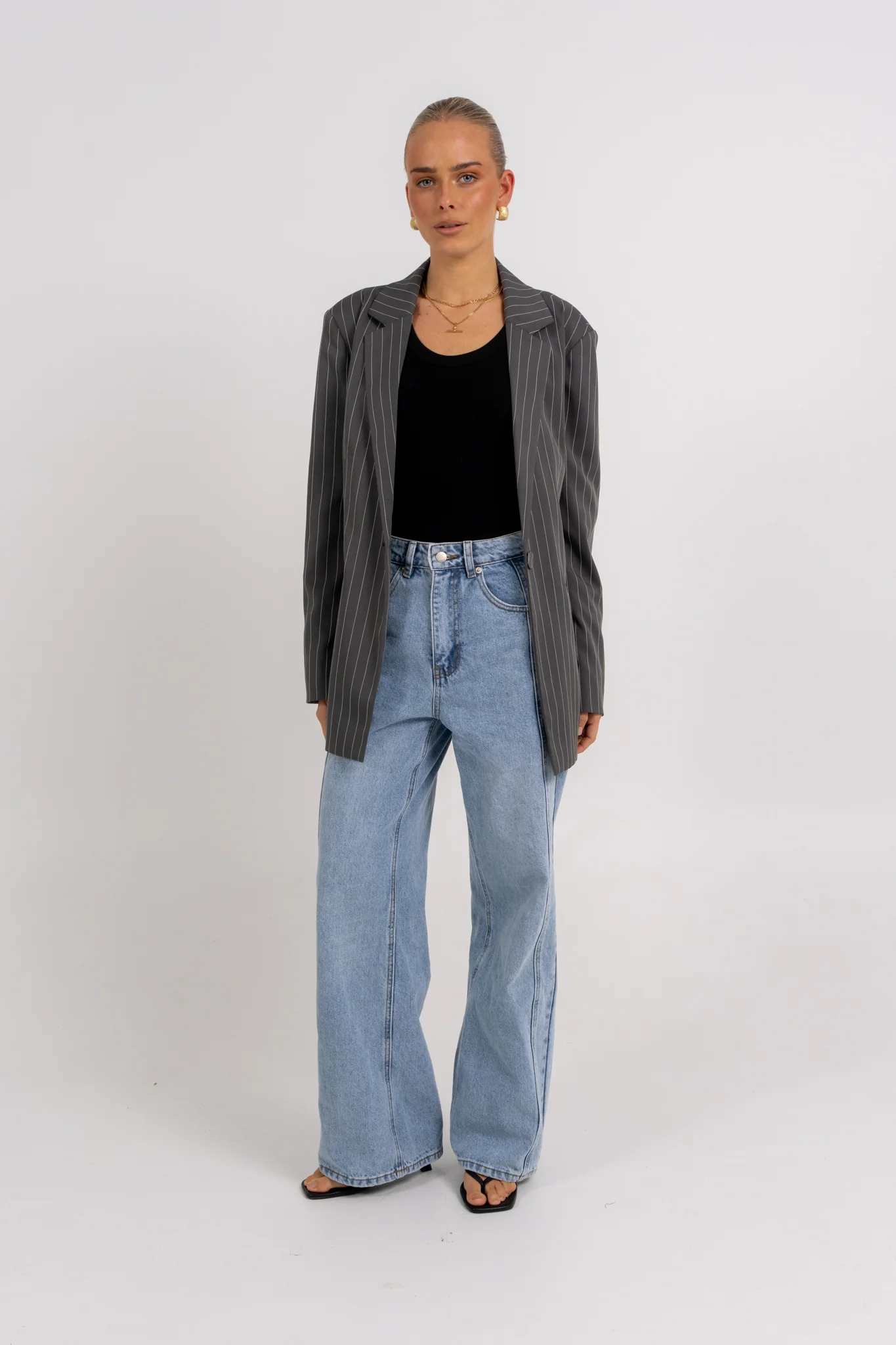 Quade Blazer Charcoal Pinstripe - Image 20