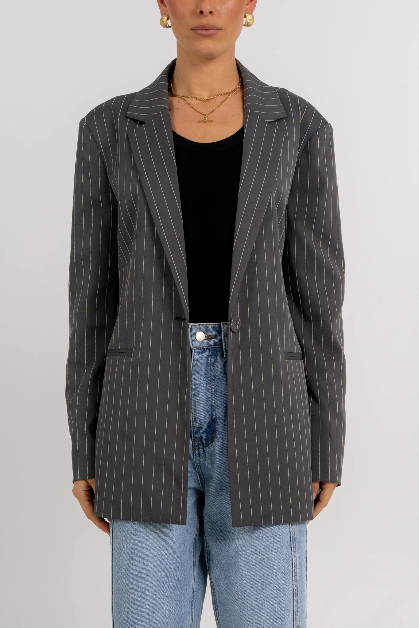 Quade Blazer Charcoal Pinstripe - Image 26