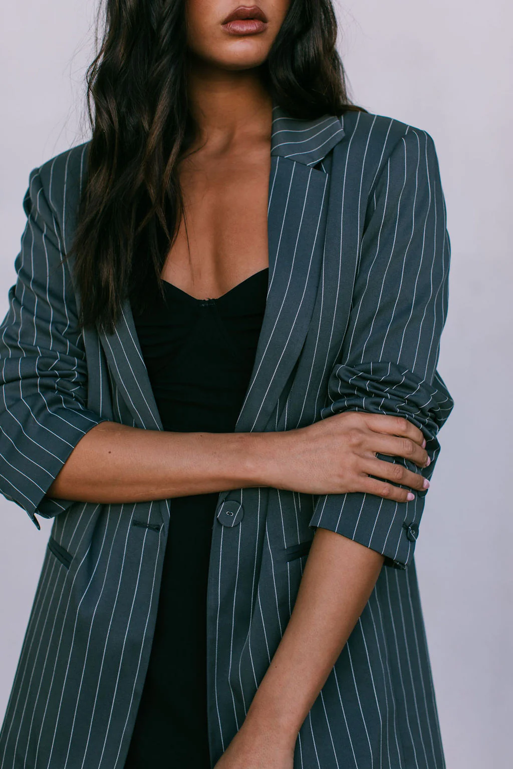 Quade Blazer Charcoal Pinstripe - Image 5