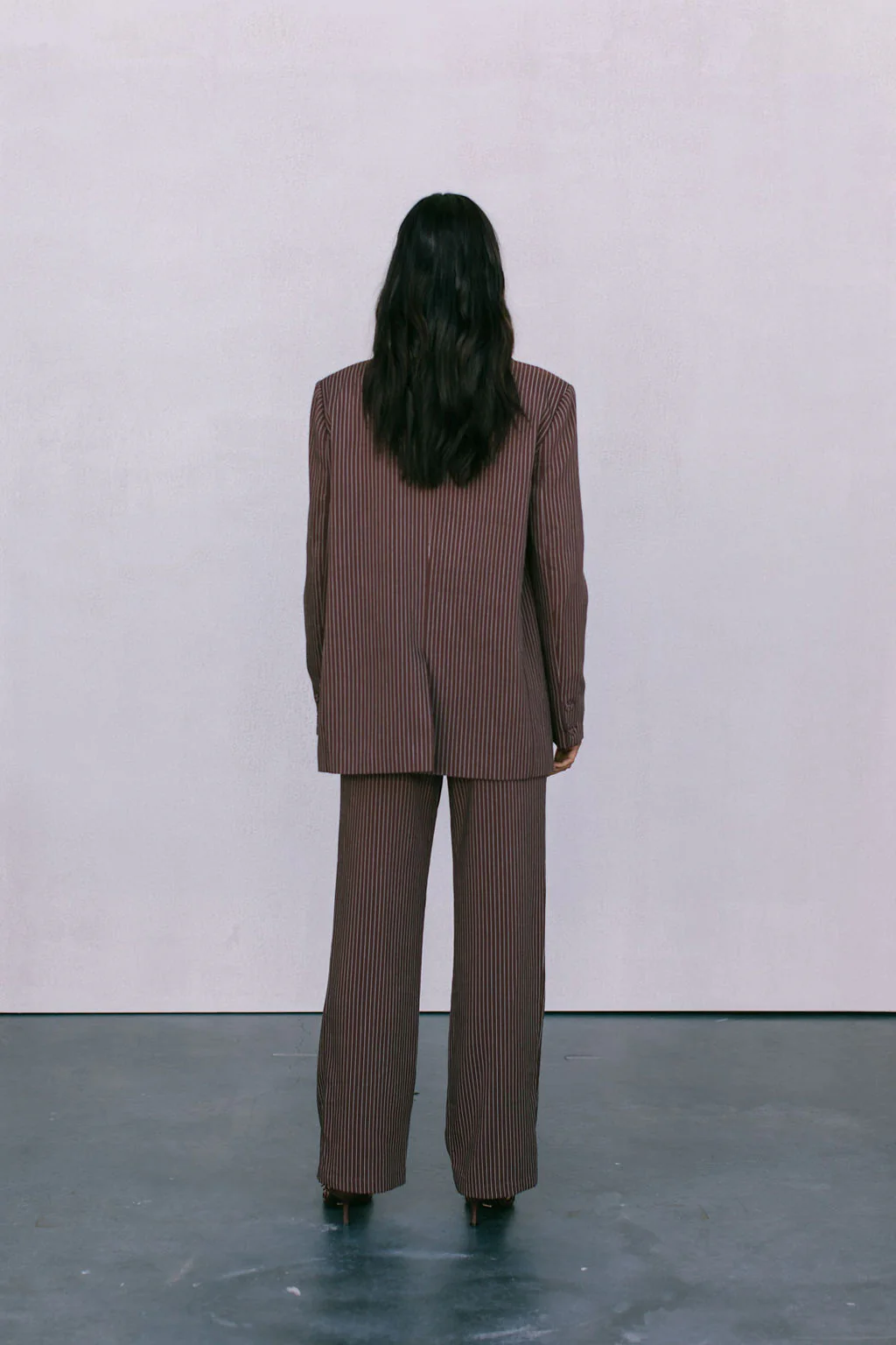 Quade Blazer Chocolate Pinstripe - Image 15
