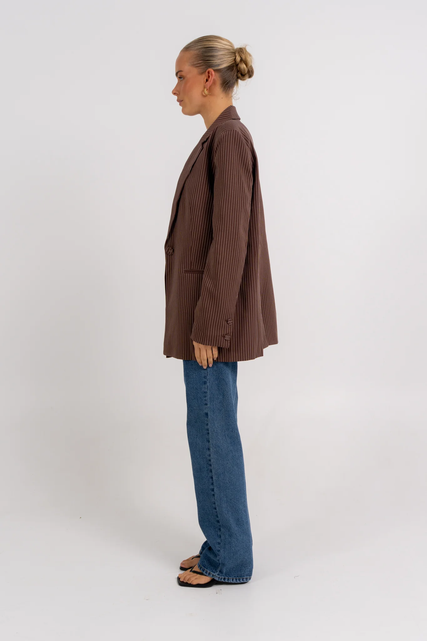 Quade Blazer Chocolate Pinstripe - Image 18