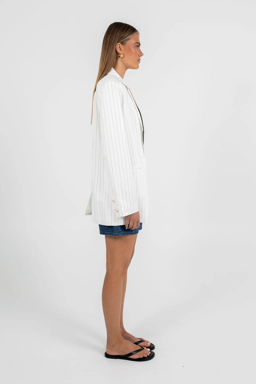 Quade Blazer White Pinstripe - Image 16