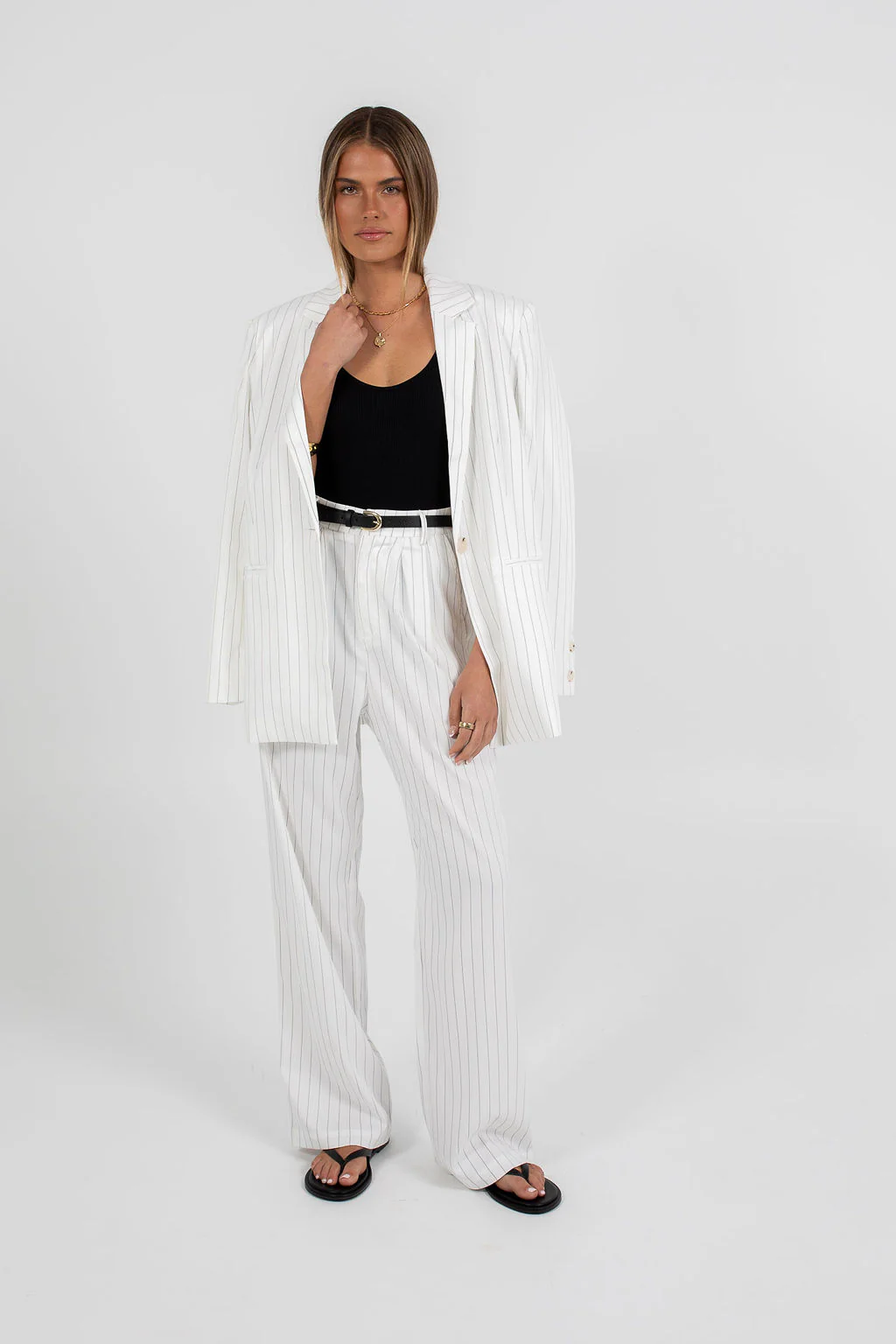 Quade Blazer White Pinstripe - Image 8