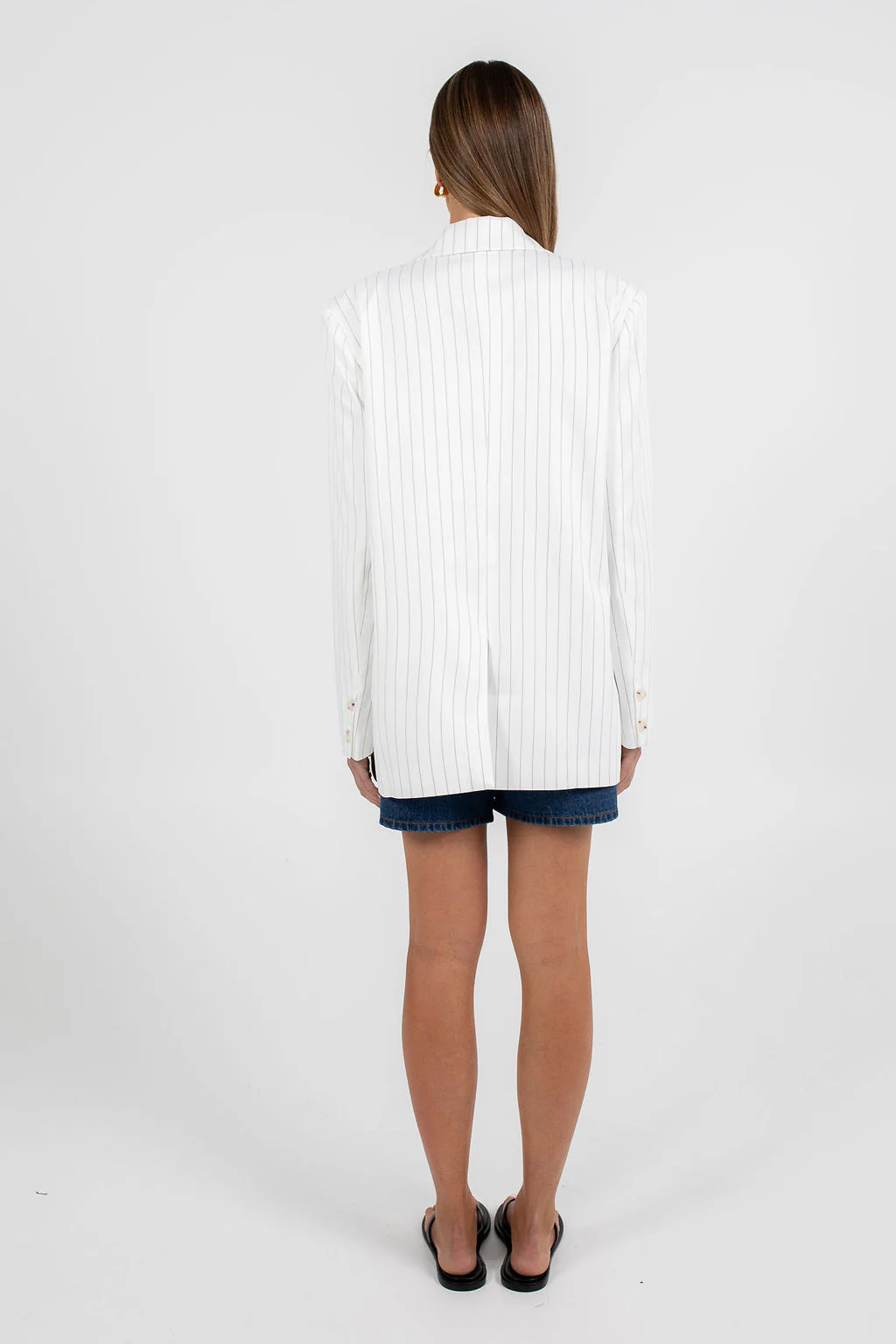 Quade Blazer White Pinstripe - Image 9