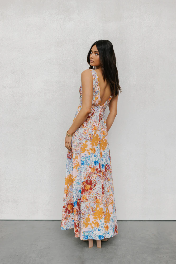 Quaint Maxi Dress Bloom Floral Print - Image 3