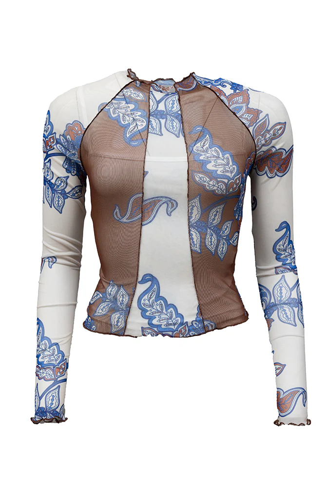 Quays Long Sleeve Top Paisley Print - Image 17