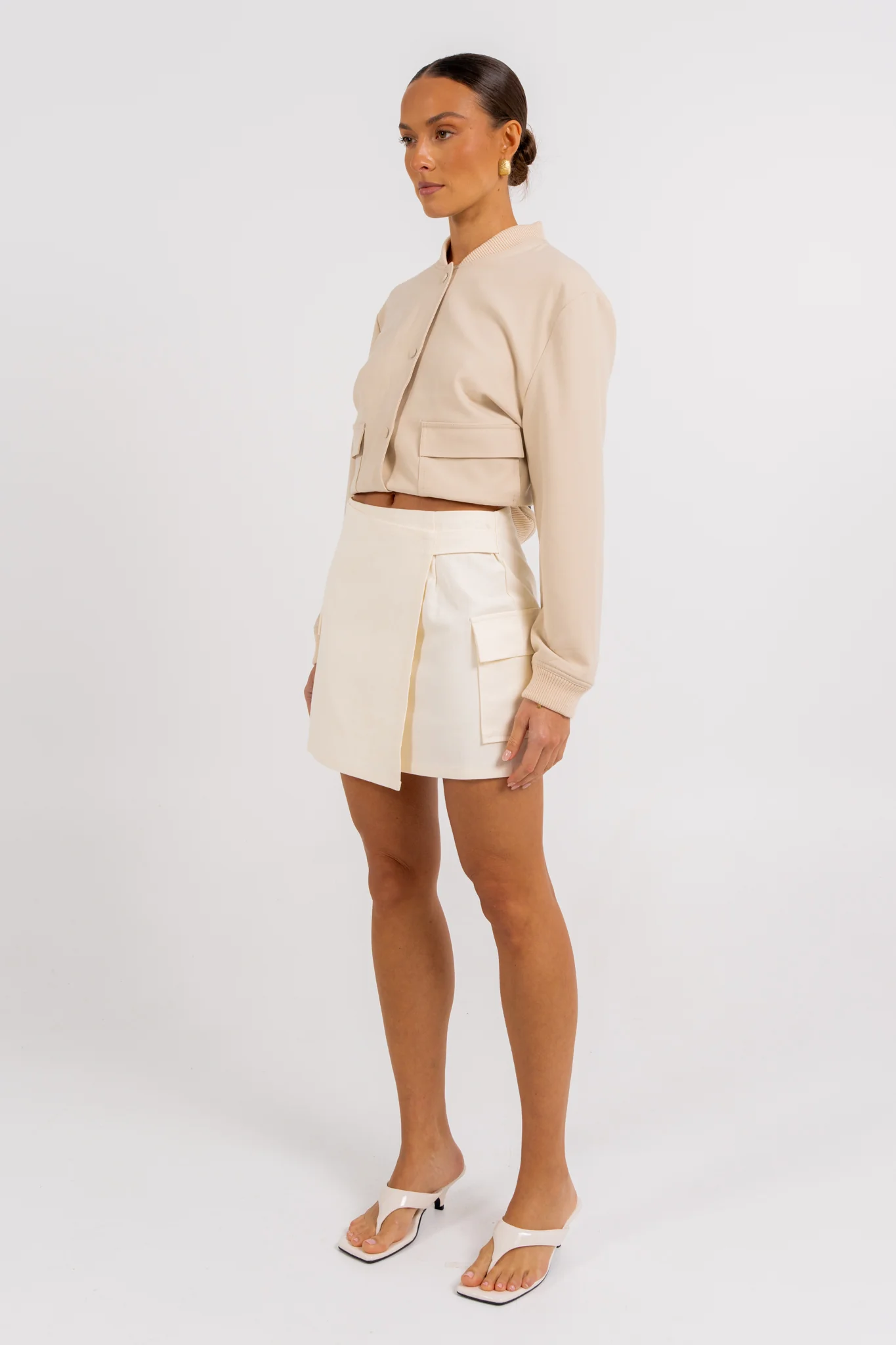 Quinie Bomber Jacket Cream - Image 3