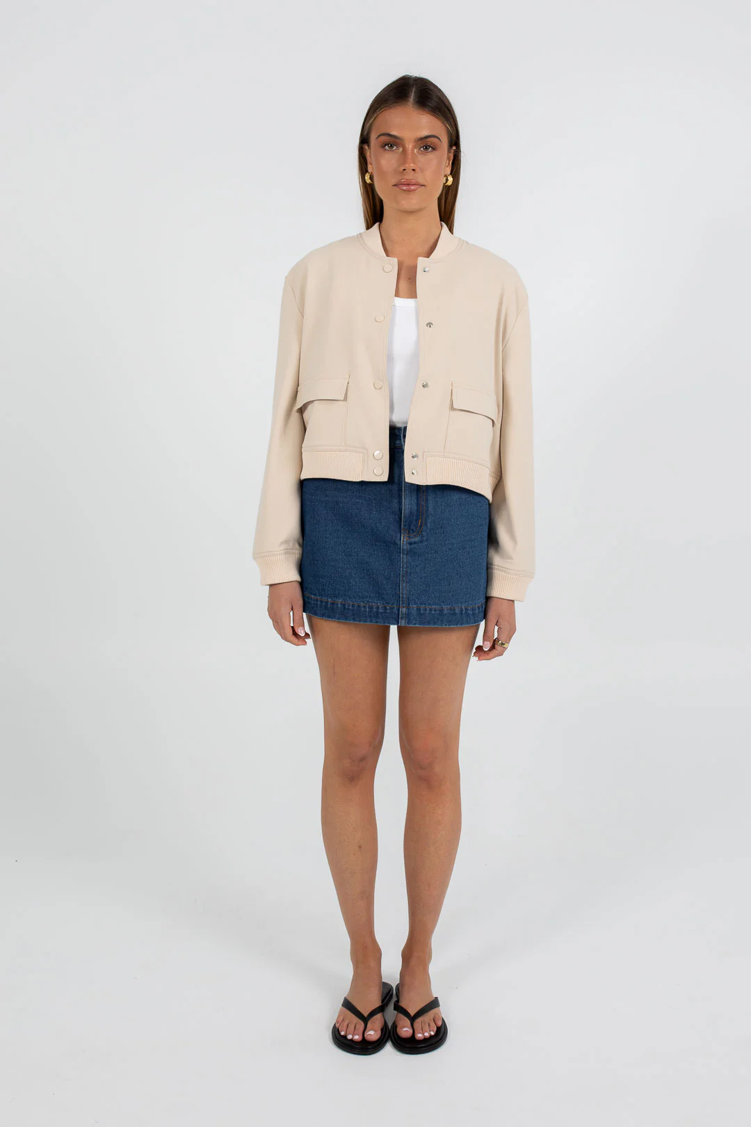 Quinie Bomber Jacket Cream - Image 5