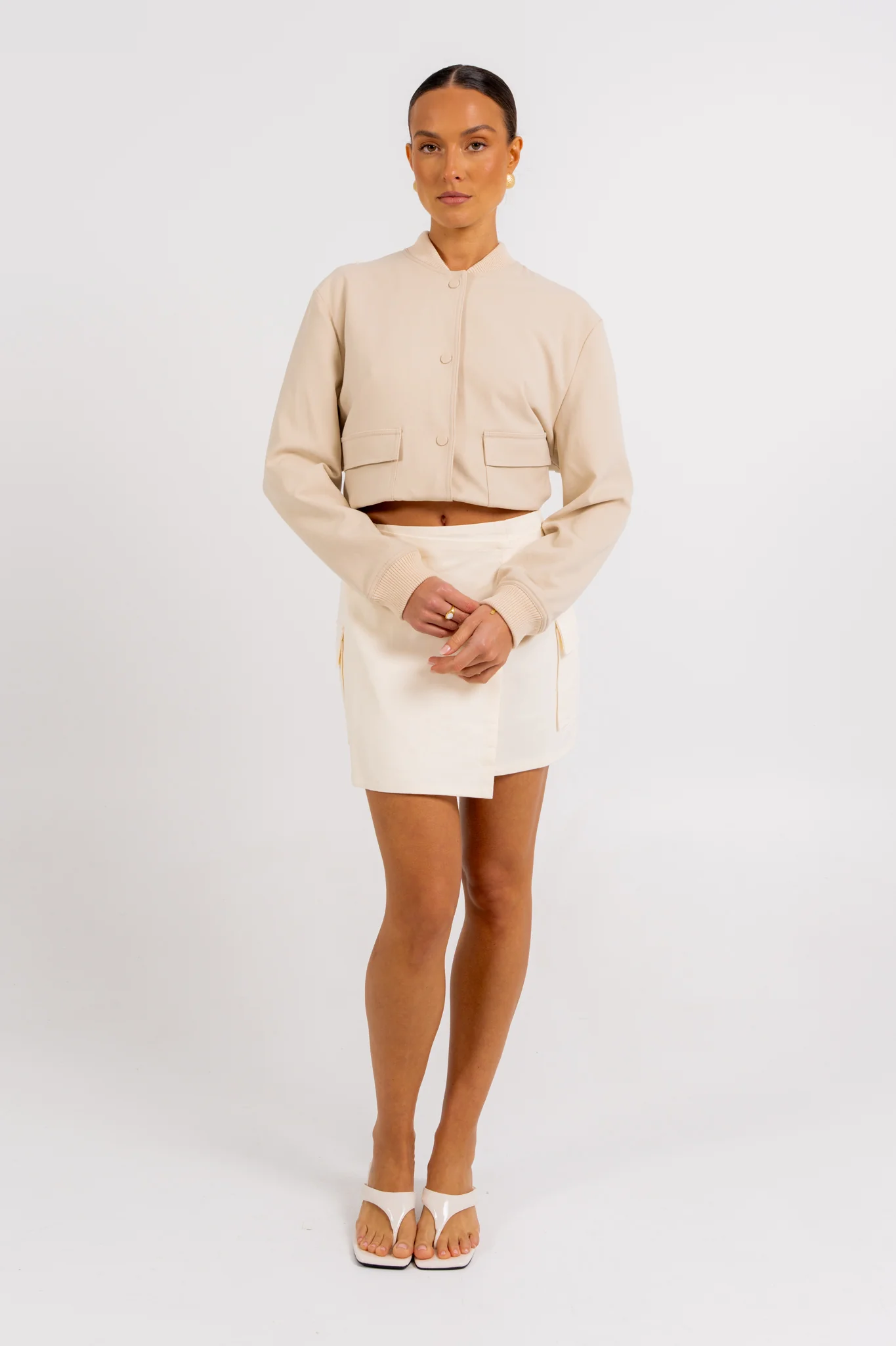Quinie Bomber Jacket Cream - Image 7