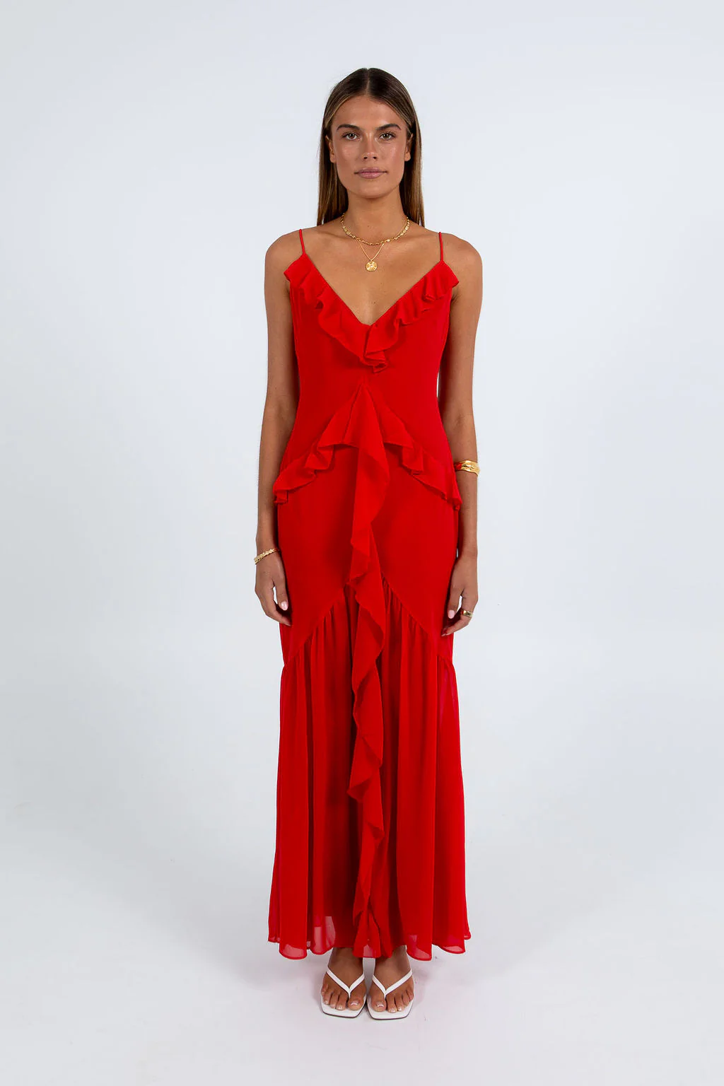 Quista Maxi Dress Red - Image 3