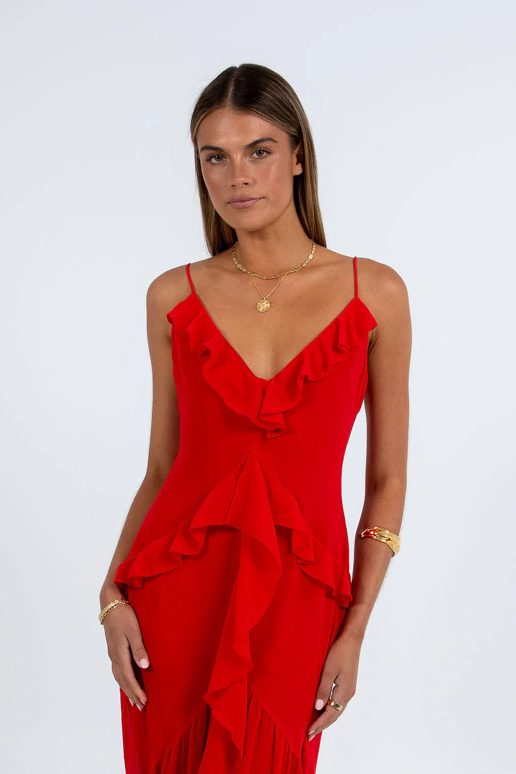 Quista Maxi Dress Red - Image 4