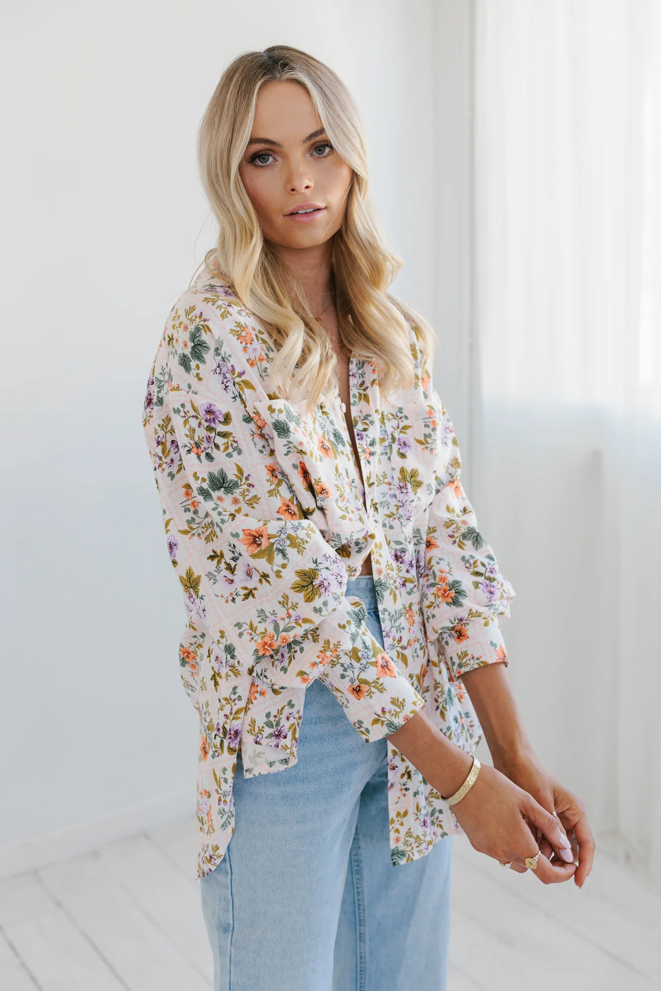 Rhea Shirt Floral Tile - Image 10