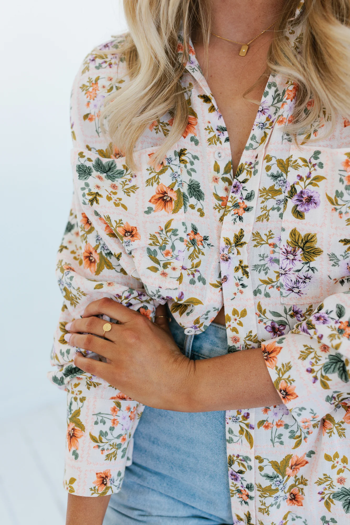 Rhea Shirt Floral Tile - Image 3