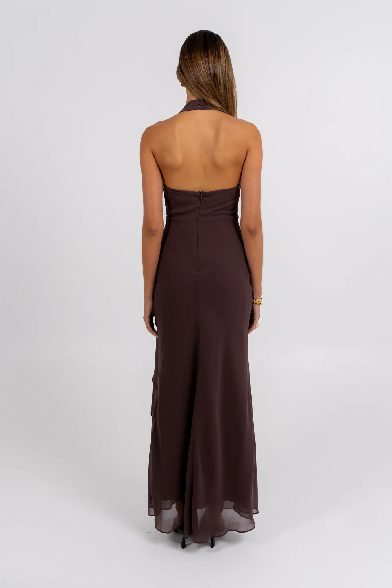 Rory Maxi Dress Chocolate - Image 4