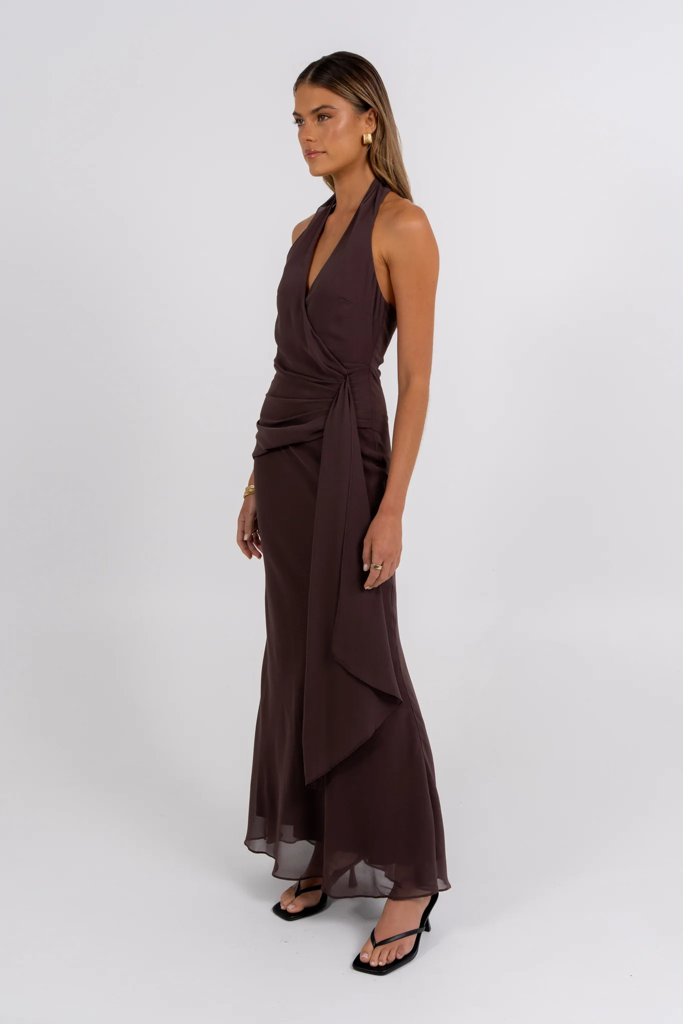 Rory Maxi Dress Chocolate - Image 5