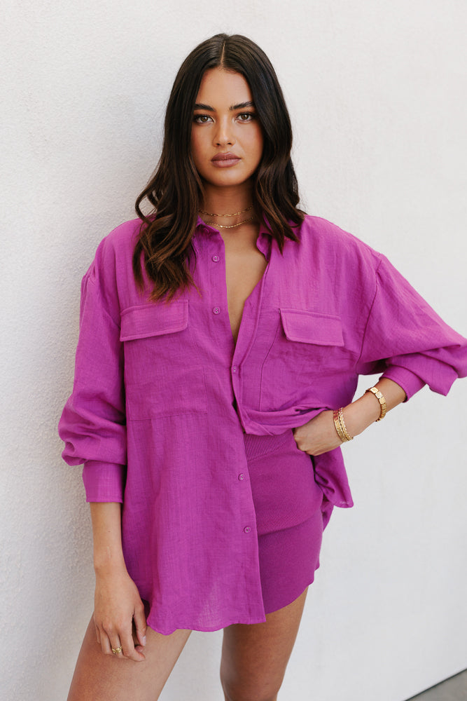 Rosette Shirt Magenta - Image 10