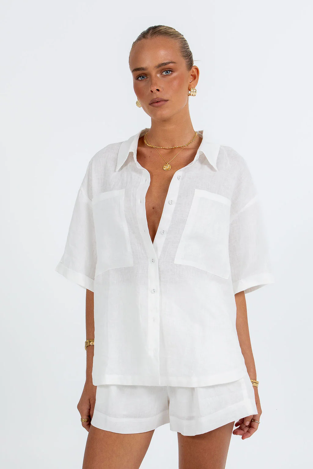 Santal Linen Shirt White - Image 6