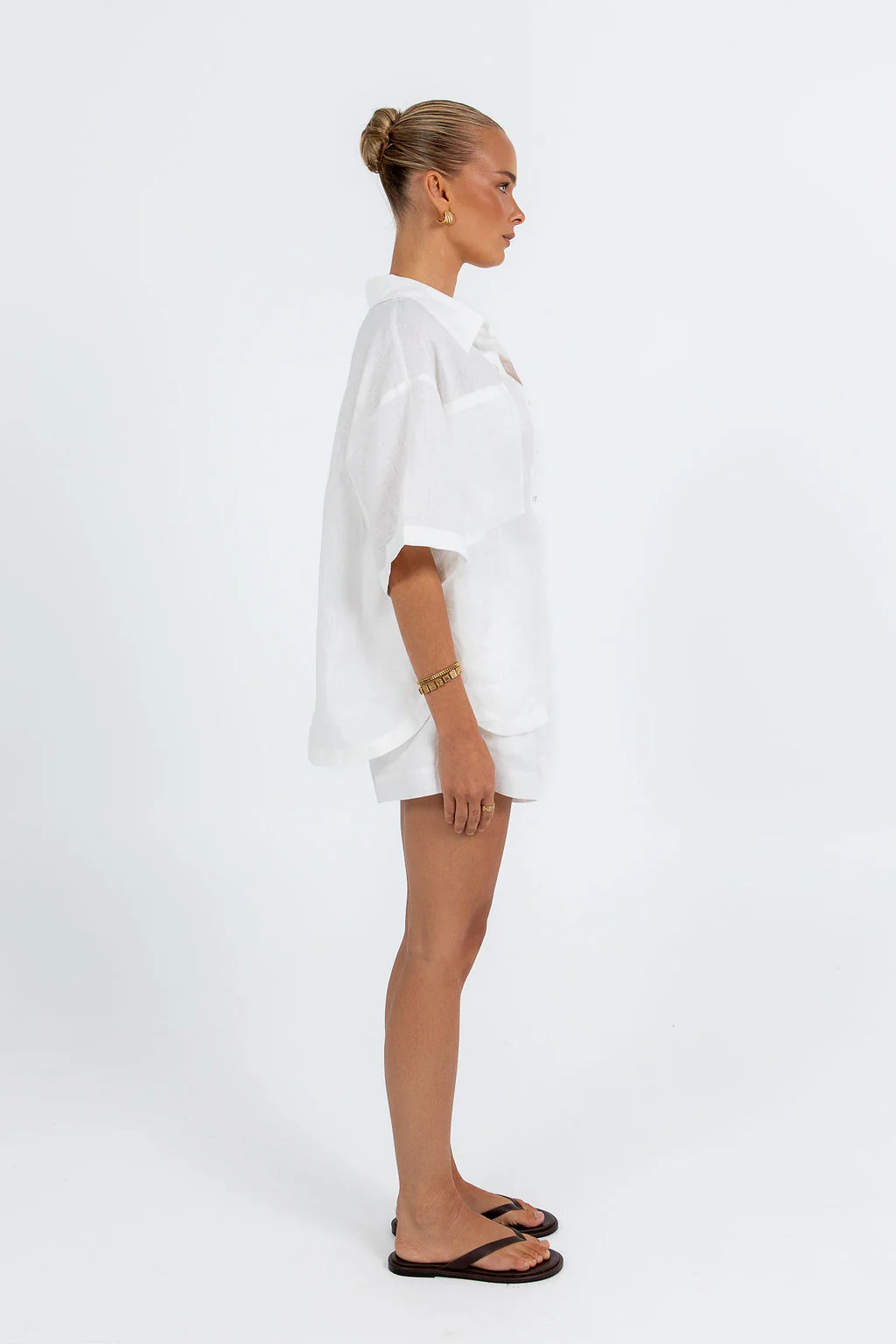 Santal Linen Shirt White - Image 8