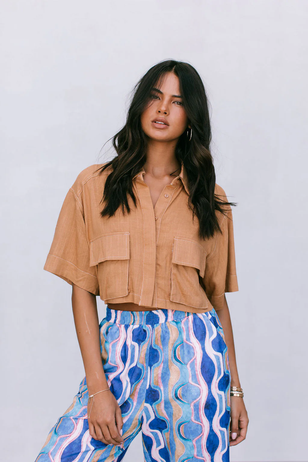 Santorini Pants Greece Print - Image 21